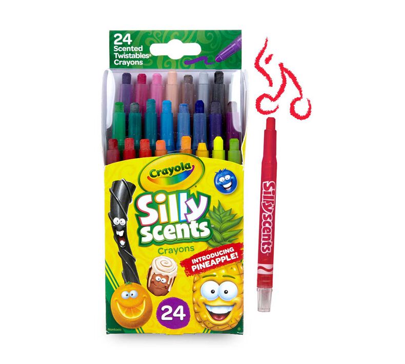 Silly Scents Mini Twistables Scented Crayons, 24 Count